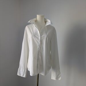 022_Button down shirt lace white